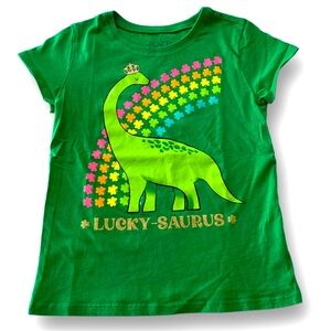 The Children’s Place, NWOT, Green Dinosaur, Graphic, Short Sleeve T, Size S 5/6